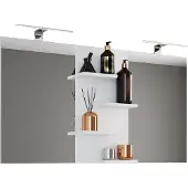 VCM Badspiegel rahmenlos | Wandspiegel mit Ablagefächer | modernes Design | Maße ca. H. 59 x 112 cm x T. 12 cm | Wandspiegel – Budasi