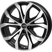 Alutec 18 Zoll Alufelge W10X 18"x8,0" 5x120 PCD ET53 65,1mm Felge Matt Schwarz Frontpoliert
