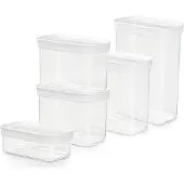 EMSA N1142800, Set, Rechteckig, 6,25 l, Transparent, Weiß, 450 ml, 2000 ml