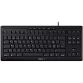 Cherry STREAM KEYBOARD TKL, Kabelgebunden, USB, Scherenschalter, QWERTZ, Schwarz