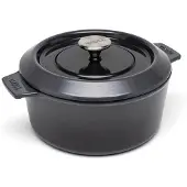 Woll Bratentopf Iron Ø24cm 5,2l Carbon Grey, 4,2 l, Grau, Keramik, Gas, Halogen, Induktion, Silikon, 24 cm, 110 mm