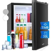Klarstein Mini Kühlschrank für Zimmer, 23L Mini-Kühlschrank für Getränke & Kosmetik, Kleine Minibar, Kühlschrank Klein & Leise, Verstellbare Ablage, Kleiner Skincare Kühlschrank 5-15°C