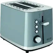 Ecg ST 2766 Vintage Scuro | Toaster | 2 Fächer für Toast | 7 Stufen der Heizintensität | Integrierter Backrost| Edelstahl | grau |