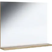 VCM Badspiegel rahmenlos | Hängespiegel mit Ablage | modernes Design | Maße ca. H. 60 x B. 50 x T. 2 cm | Wandspiegel – Landos