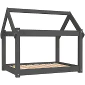 Syfax Hundebett Grau 81x60x70 cm Massivholz Kiefer