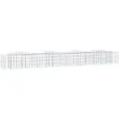 vidaXL Gabionen-Hochbeet mit Hochbogen 400x50x50 cm Verzinktes Eisen