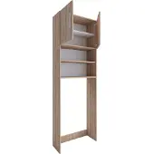 VCM Waschmaschinenschrank | Praktischer Überbauschrank mit viel Stauraum | Maße ca. B. 64 x H. 185 x T. 20 cm | Waschmaschinenregal für Bad und Waschküche | Waschmaschinenüberbauschrank- Jutas