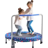 Vevor Kindertrampolin Outdoor-Trampolin 91,44 cm faltbares Trampolin Rebounder-Trampol Geburtstagsgeschenk für Kinder ab 3 Jahren 100 kg belastbar Blau