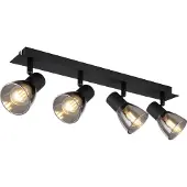 Globo Lighting Strahler Metall schwarz matt, 4x E14