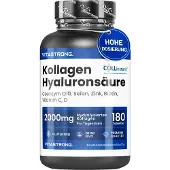 Vitastrong Kollagen, Hyaluronsäure und Vitamin C, COLLinstant - 180 Kapseln, Haut Haare St Kapseln