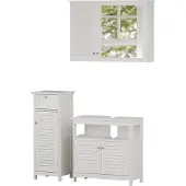 Vicco Badmöbel-Set Riad Weiß 3-teilig, Model 40460