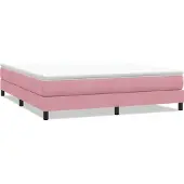 Syfax Boxspringbett ohne Matratze Rosa 180x210 cm Samt