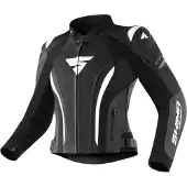 SHIMA Miura 2.0 Damen Schwarz Weiß Motorrad Lederjacke Größe 42