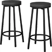 Vicco Barhocker Edmonton Schwarz 31.5 x 64 cm 2 Teile, Model 49414