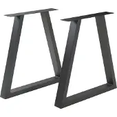 En.casa Tischgestell 2er Set ‘Lyngby’ für Esstisch Schreibtisch Stahl 72 x 55/70 cm Schwarz