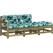 vidaXL 3-tlg. Garten-Lounge-Set mit Kissen Kiefernholz Imprägniert