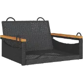 vidaXL Hängesessel Schwarz 63x62x40 cm Poly Rattan