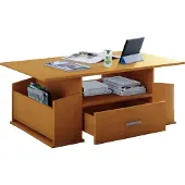 VCM Holz Couchtisch mit ausreichend Stauraum | Maße ca. H. 44 x B. 110 x T. 52 cm | Wohnzimmertisch mit Schublade - Junata