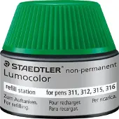 Staedtler Nachfülltinte Lumocolor nonpermanent grün Packung mit 4 Stück