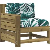 vidaXL Gartensofa mit Armlehne und Kissen Kiefernholz Imprägniert