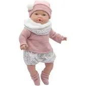 Rosa Toys Baby-Puppe reborn Daniela weinen rosa Schal