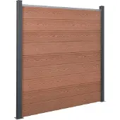 vidaXL Zaunelement-Set Braun 699x186 cm WPC