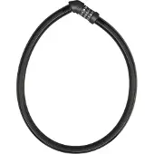 ABUS Kabelschloss 4408C - Zahlenschloss - 65 cm langes Stahlkabel mit Kunststoffummantelung - -Sicherheitslevel 2 - Schwarz