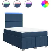 Syfax Boxspringbett mit Matratze Blau 120x190 cm Stoff