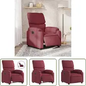 The Living Store Relaxsessel Elektrisch Weinrot Stoff