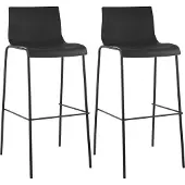 CLP 2er Set Barhocker Hover Kunststoff 4-Fuß Gestell 4-Fuß Gestell schwarz Gestell Farbe schwarz