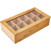 Kesper Teebox Bambus mit 10 Fächern