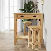 vidaXL "2026 Aktion" Barhocker 2 Stk. Massivholz Kiefer - DEMöbel9611247