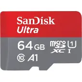 SanDisk Ultra, 64 GB, MicroSDXC, Klasse 10, UHS-I, 140 MB/s, Class 1 (U1)
