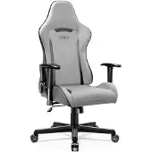 Diablo X-ST4RTER Gaming Stuhl Chair Bürostuhl Schreibtischstuhl Ergonomisch Stoffbezug 2D Armlehnen Kippmechanismus, Farbe: Grau