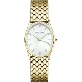 Rosefield OWGSG-OV01 Damen-Armbanduhr Oval Goldfarben/Perlmutt