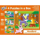 Jumbo Spiele 4 Puzzles in einer Schachtel - Im Wald