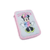 Tinisu Disney Minnie Maus Etui mit Ausstattung für die Schule Federtasche Stifteetui