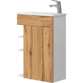 Vicco Waschbeckenunterschrank Amadeo Goldkraft Eiche 2 Teile, mit Waschbecken, Model 43359