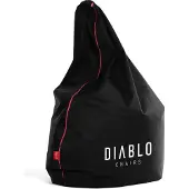 Diablo Chairs Gaming Sack XXL Sitzsack mit Füllung Gaming Sessel Beanbag EPS Perlen Polyester 110 cm x 100 cm Schwarz