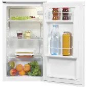 Exquisit KS85-V-091E Standkühlschrank, 45 cm breit, 75L, LED Beleuchtung, 2 Türablagen, Flaschenregal, weiß