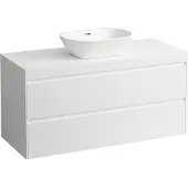 Laufen LANI Waschtischplatte weiß matt inklusive Unterschrank, 1 Ausschnitt mittig, 1185x495x580mm, H4045711122611