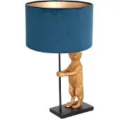 Steinhauer Tischlampe Animaux mit blauem Samt