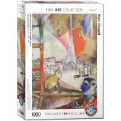 Eurographics Puzzle Marc Chagall - Paris aus dem Fenster - 1000 Teile