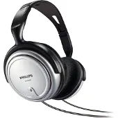 Philips TV-Kopfhörer SHP2500/00, Kabelgebunden, 15 - 22000 Hz, Musik, Kopfhörer, Schwarz, Silber