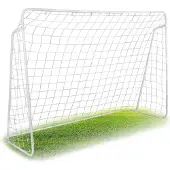 B2X Fußballtor 300 x 200 x 120 cm, stabiler Stahlrahmen, inkl. Bodenhalterungen
