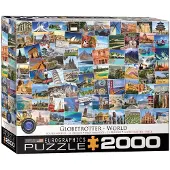 Eurographics Puzzle Weltkarte Globetrotter 2000 Teile Karton
