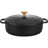 Ballarini BELLAMONTE ovaler Gusseisentopf 75003-546-0 - 5,5 ltr schwarz