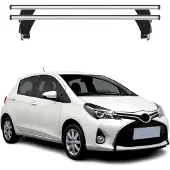 Menabo Dachträger Grundtäger für Toyota Yaris 2011-2019 50kg Alu Silber 2 tlg
