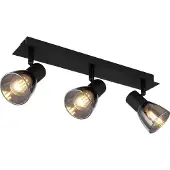 Globo Lighting Strahler Metall schwarz matt, 3x E14