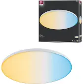 Paulmann Velora LED-Panel ZigBee CCT rund Ø 60 cm Velora, dimmbar, weiß / opal, für Wohn- / Esszimmer, Metall, Modern, ZIGBEE
